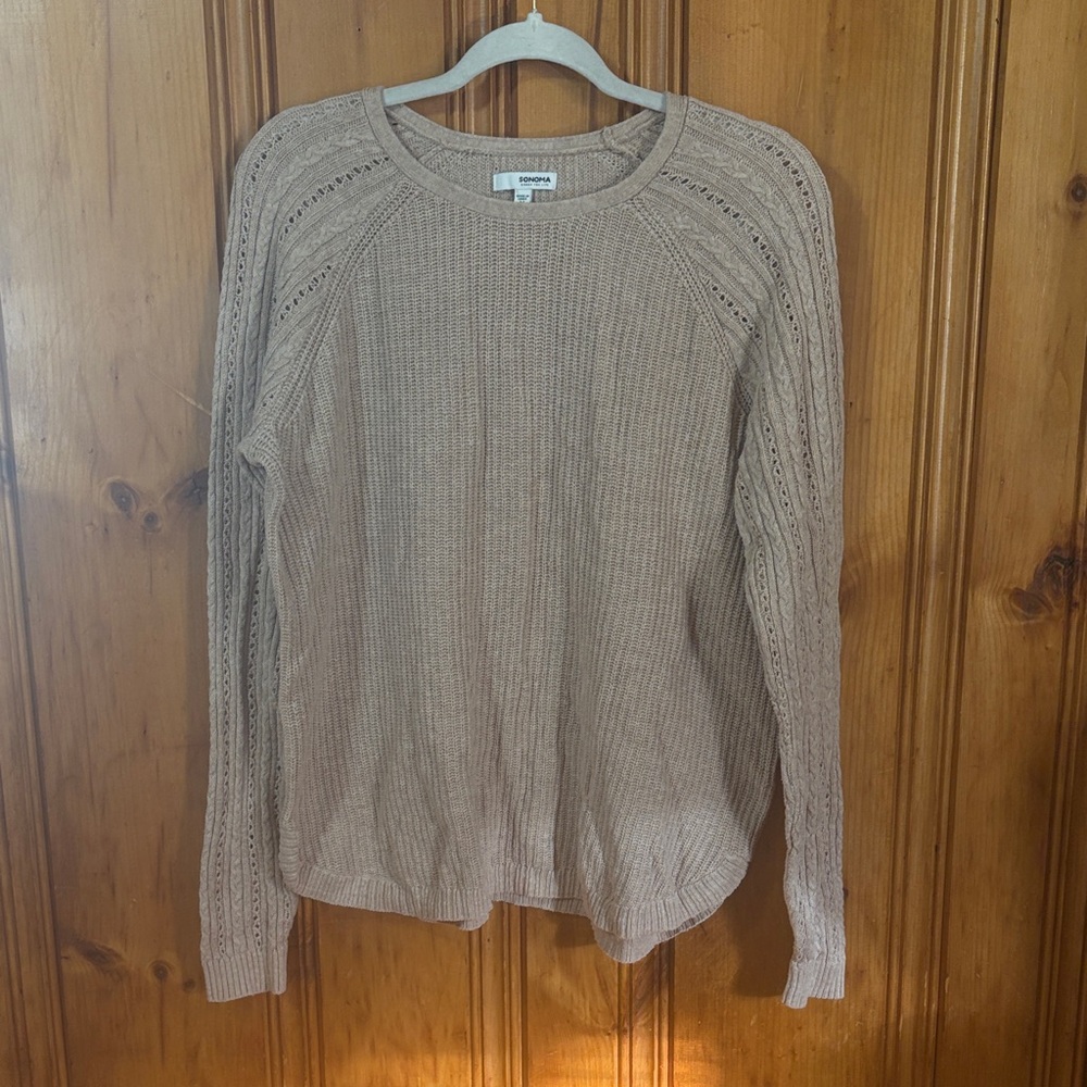 Sonoma Tan Sweater - Lightweight - Size Medium